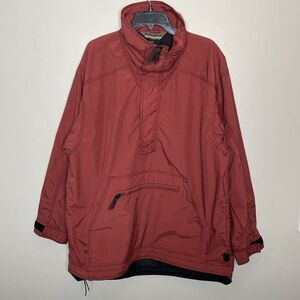 INVERSION Jacket Mens Large Red 1/2-Zip Lined Ski Snowboard Softshell Nylon